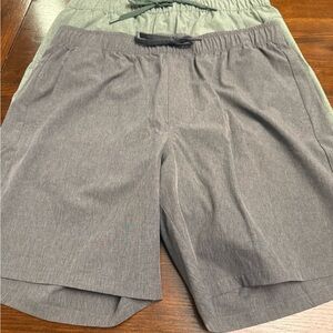 Eddie Bauer Men's Gray Athletic Shorts (2 pair bundle)